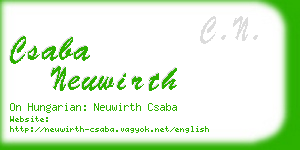 csaba neuwirth business card